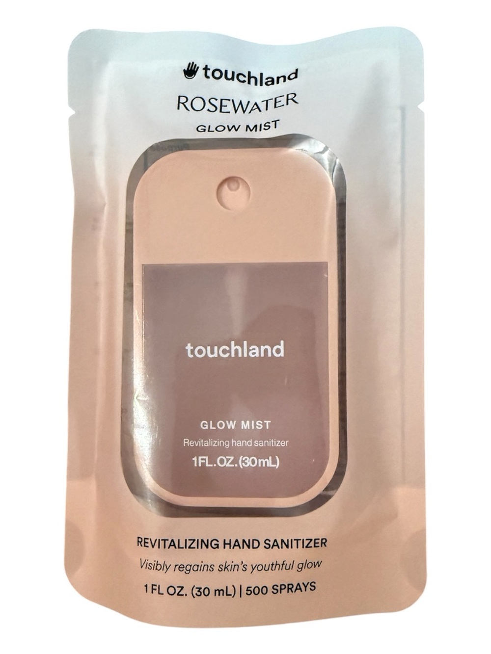 Touchland Rosewater Glow Mist Hand Sanitizer - Peach